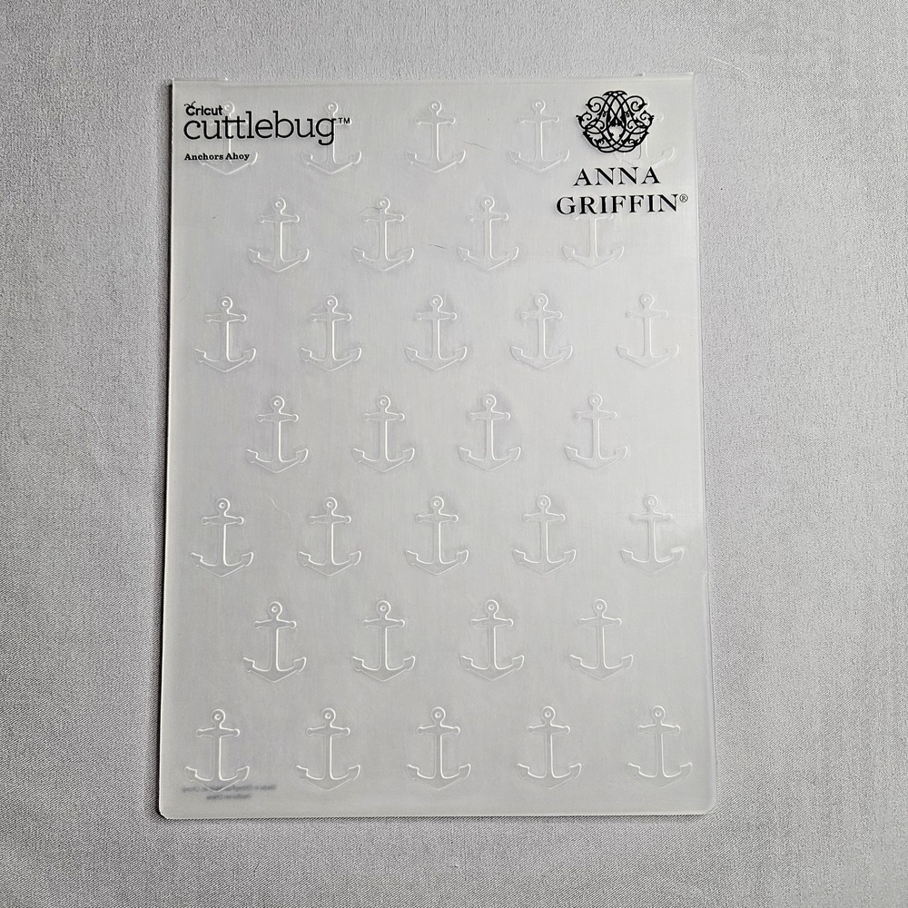 Anna Griffin 5x7 Embossing Folder Bundle 5 Pcs Anchor Hat Flamingo Tie Pineapple - Picture 2 of 6